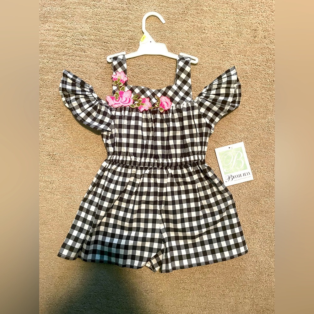 Toddler Girl - size:4T - Checkered Romper - BRAND NEW